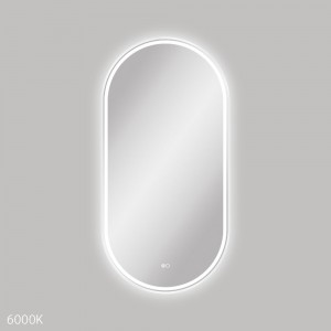 Empire LED Matte White Framed Mirror, 600 x 1200mm